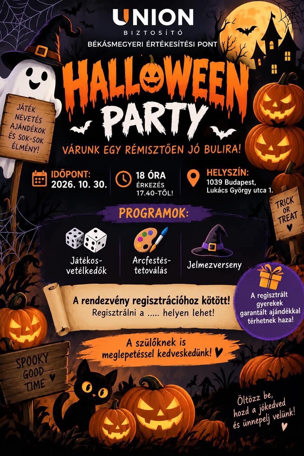 UNION Halloween Party plakát